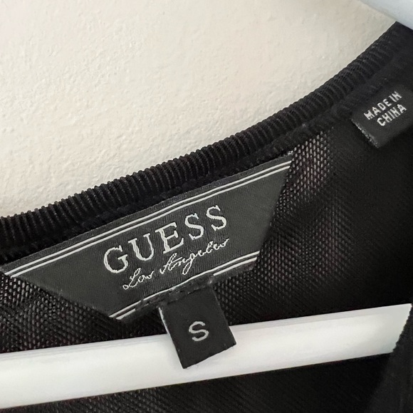 Black sparkly Guess long sleeve bodycon dress - Picture 5 of 7